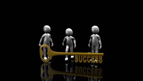 3D-men-holding-the-key-to-success