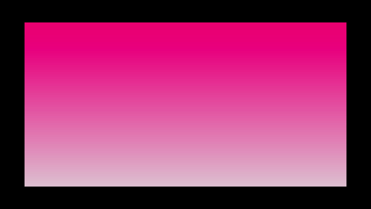 Animation of softly blended pink to white background opening up, then closing on black background