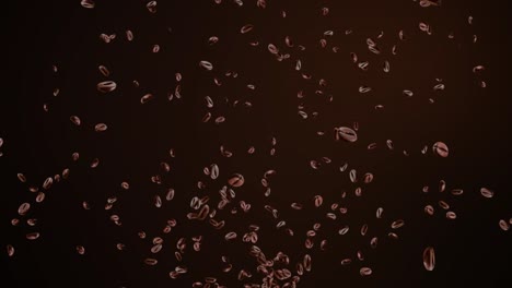 coffee beans falling brown background 3d green screen loop animation background delicious freshness