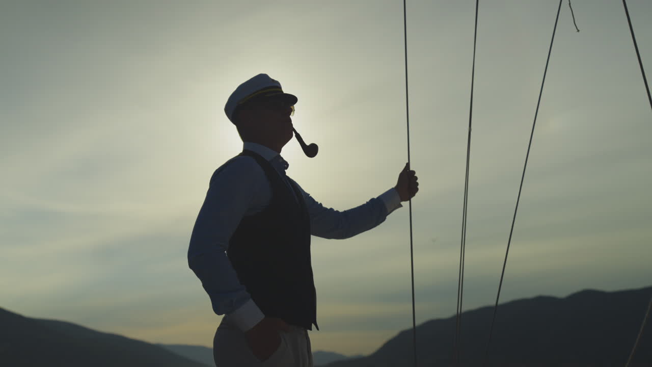 Captain at Sunset