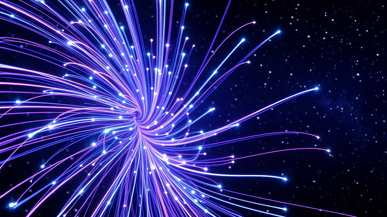 red de fibra óptica abstracta