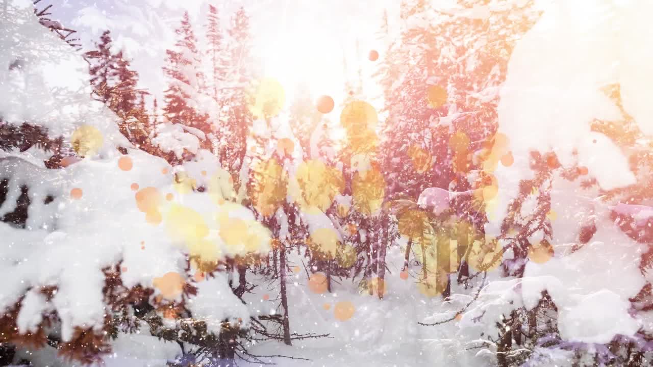 시골 에 눈 이 내리고 있다