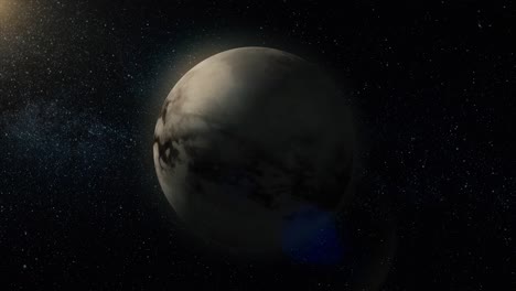 alien planet in deep space