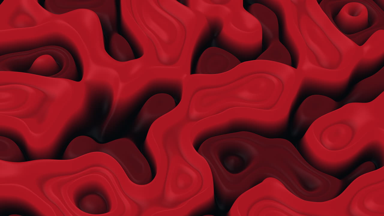 Striking close-up intriguing red and black patterned surface