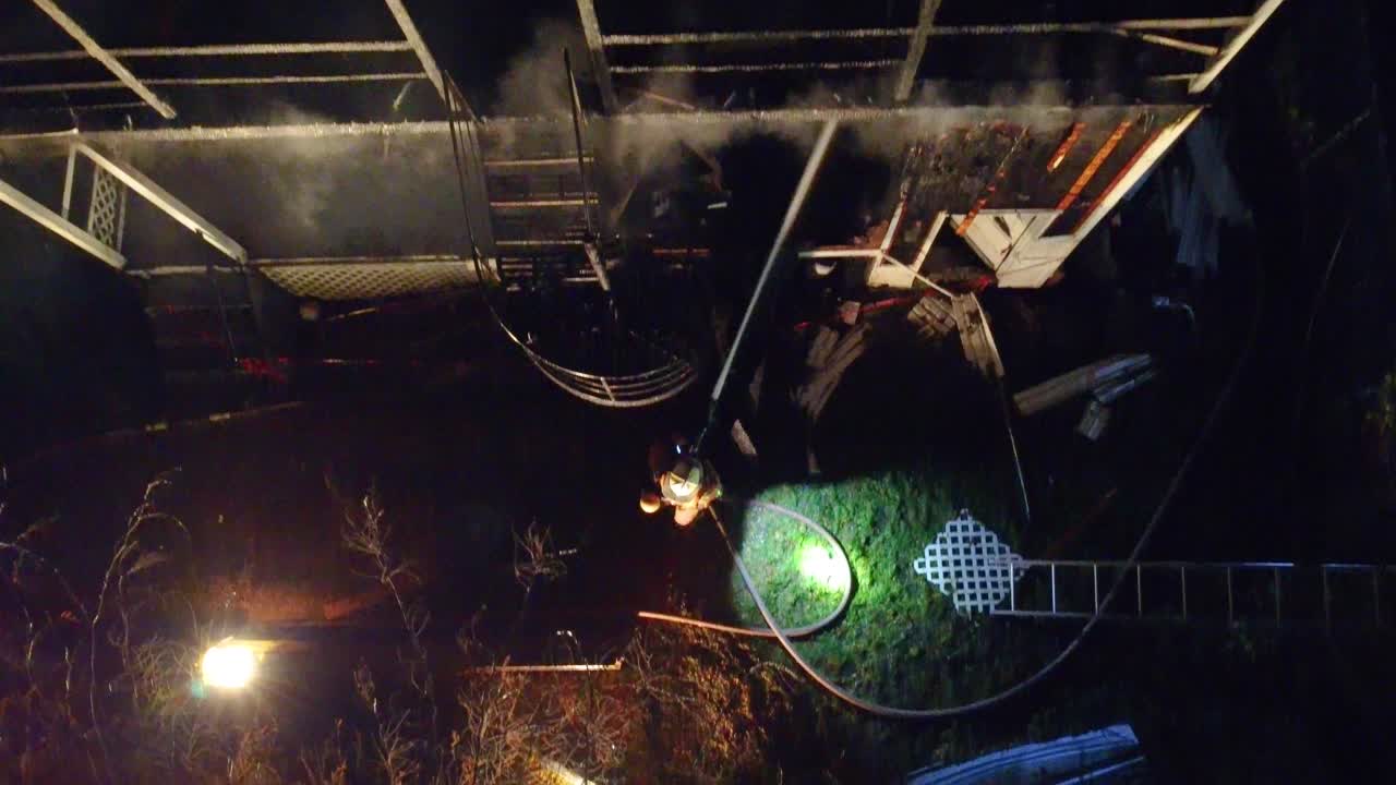 Two-Story Brick House Damaged in Fire with No Human Injuries