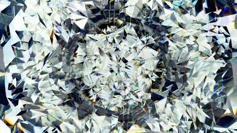 kaleidoscope rotate of gemstone diamond or shiny glass texture