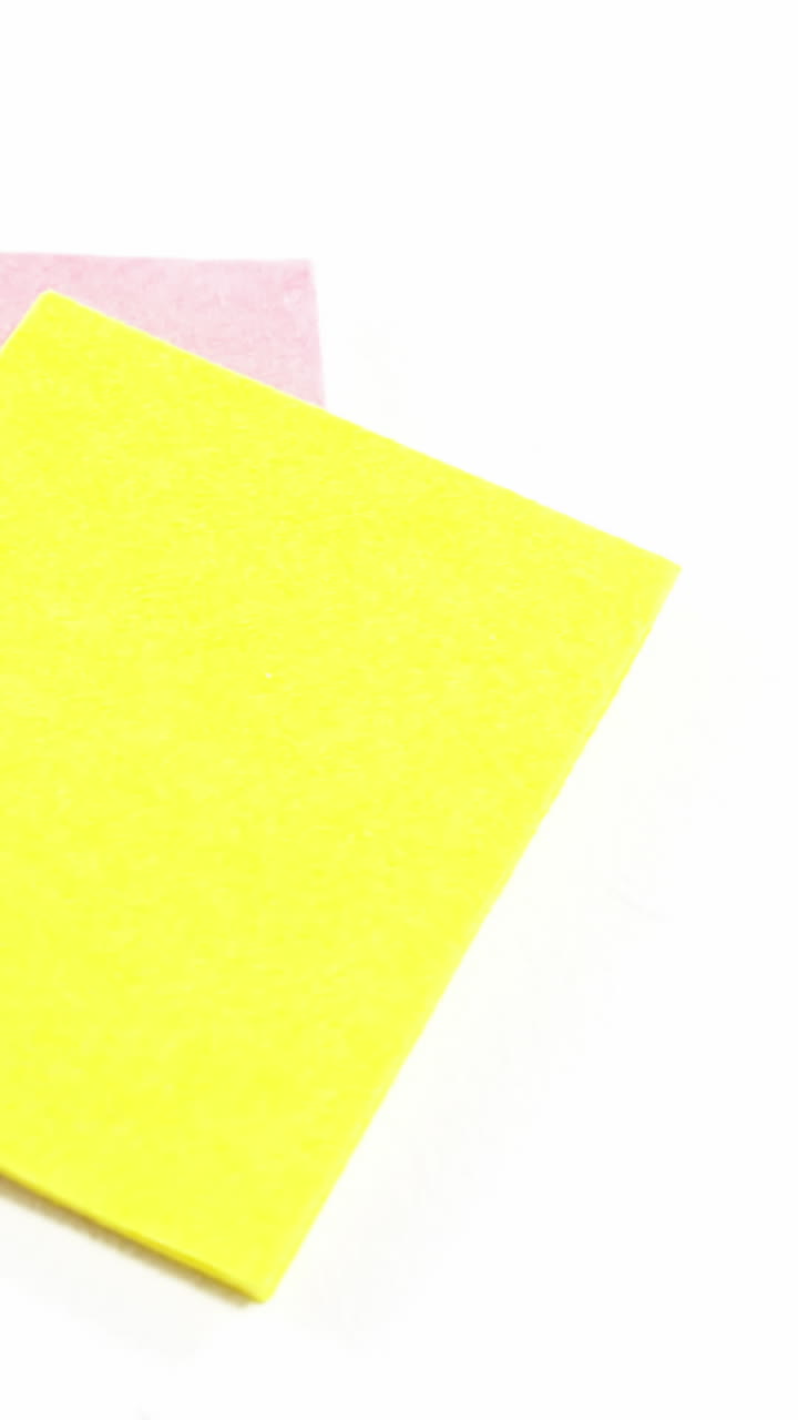 Close-up of multicolor cleaning sponge