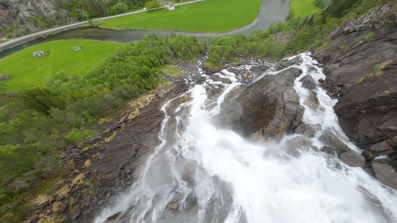 noruega odna rock cascada drone tiro fpv | dron dji