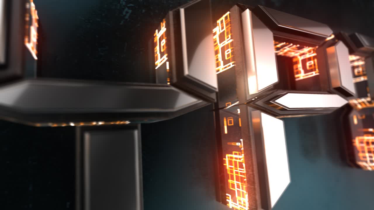 암호화폐 블록체인 암호화 3d 애니메이션