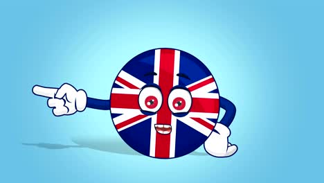 cartoon great britain united kingdom happy left pointer speak face animation