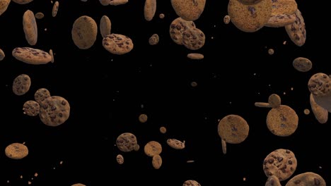 animación de bucle de galletas de chocolate