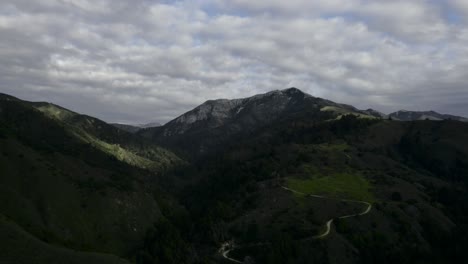 drone shot of pacific coast cliffs in big sur and carmel highlands california