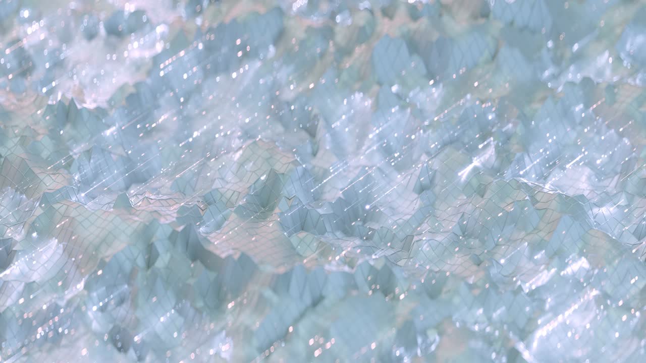 추상적인 다각형 백색 모양 3d 렌더링 애니메이션