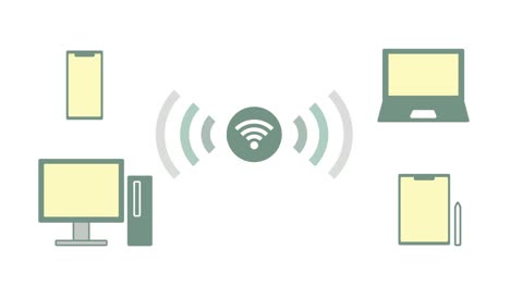 this is an animation of a digital device wifi connection.