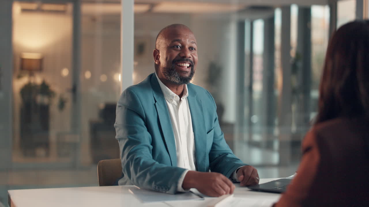 Business Deal Handshake in Office