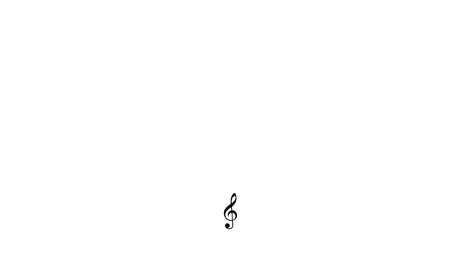 musical note streaming up in melody with composer. musical notes flying. animation 4k