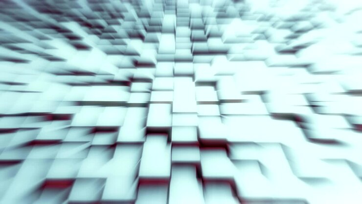 Tiles Cubes Loop 4 K Background Blue Sky View 02