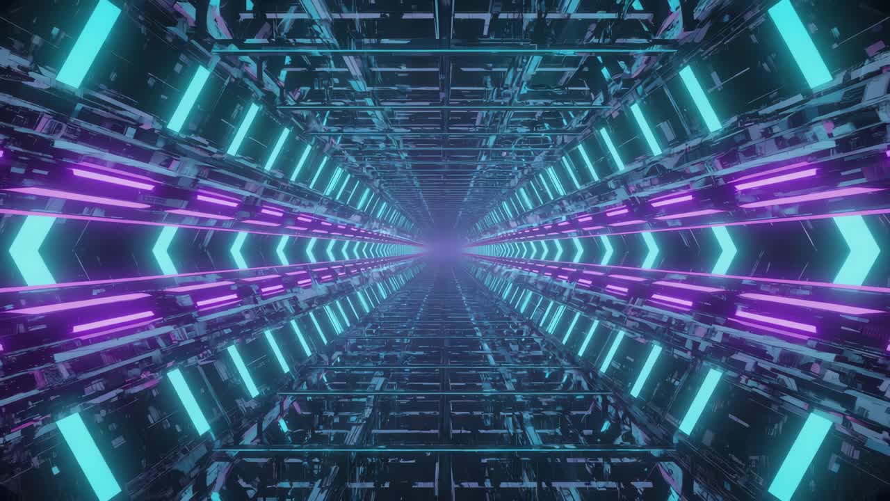 Futuristic Neon Tunnel