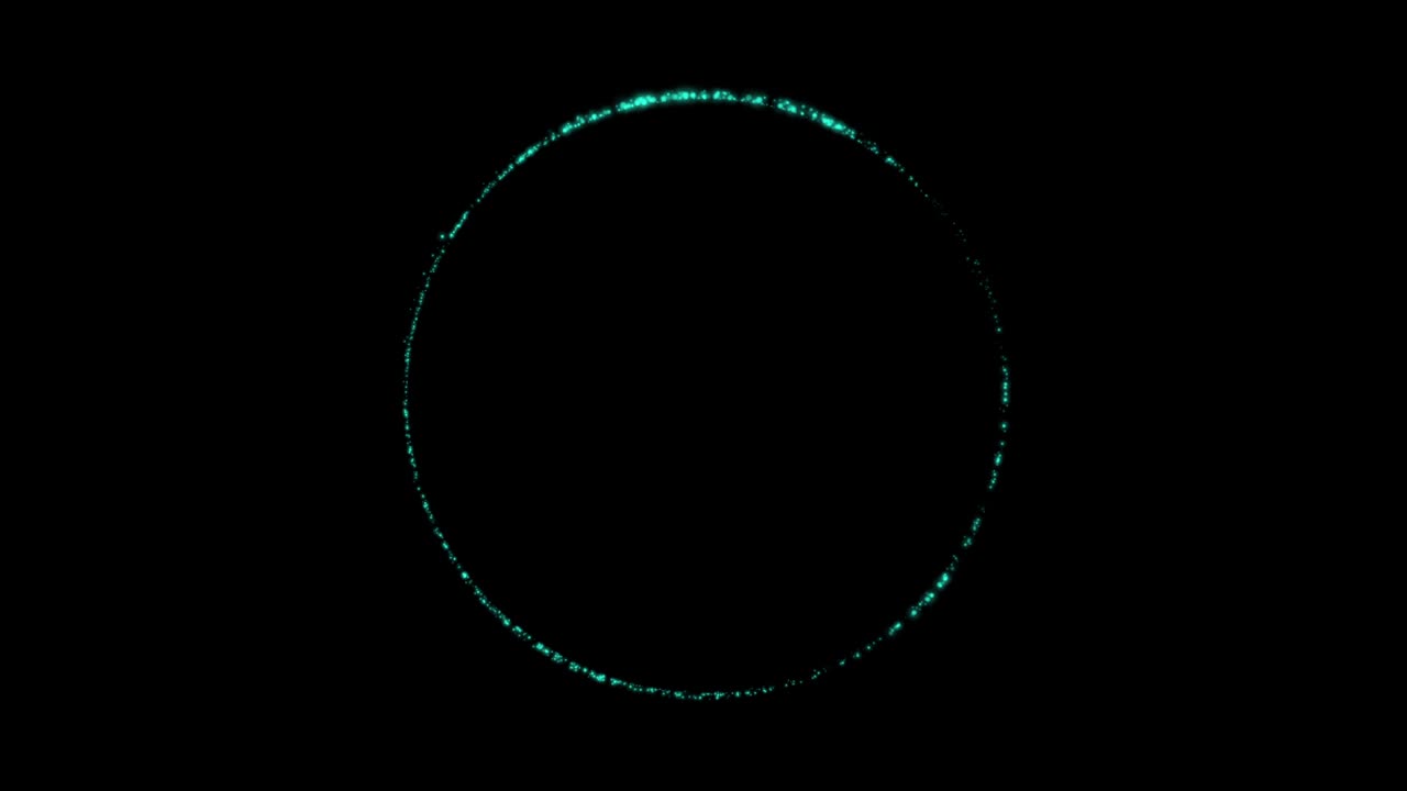 배경에 빛나는 파란색 빛 반지