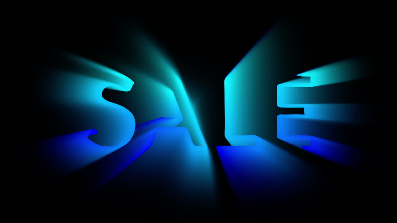 bucle sin interrupción reflector venta signo animación veinte segundos azul blanco