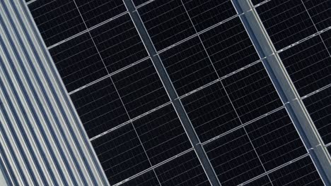overhead view of solar panels