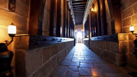 medieval castle corridor