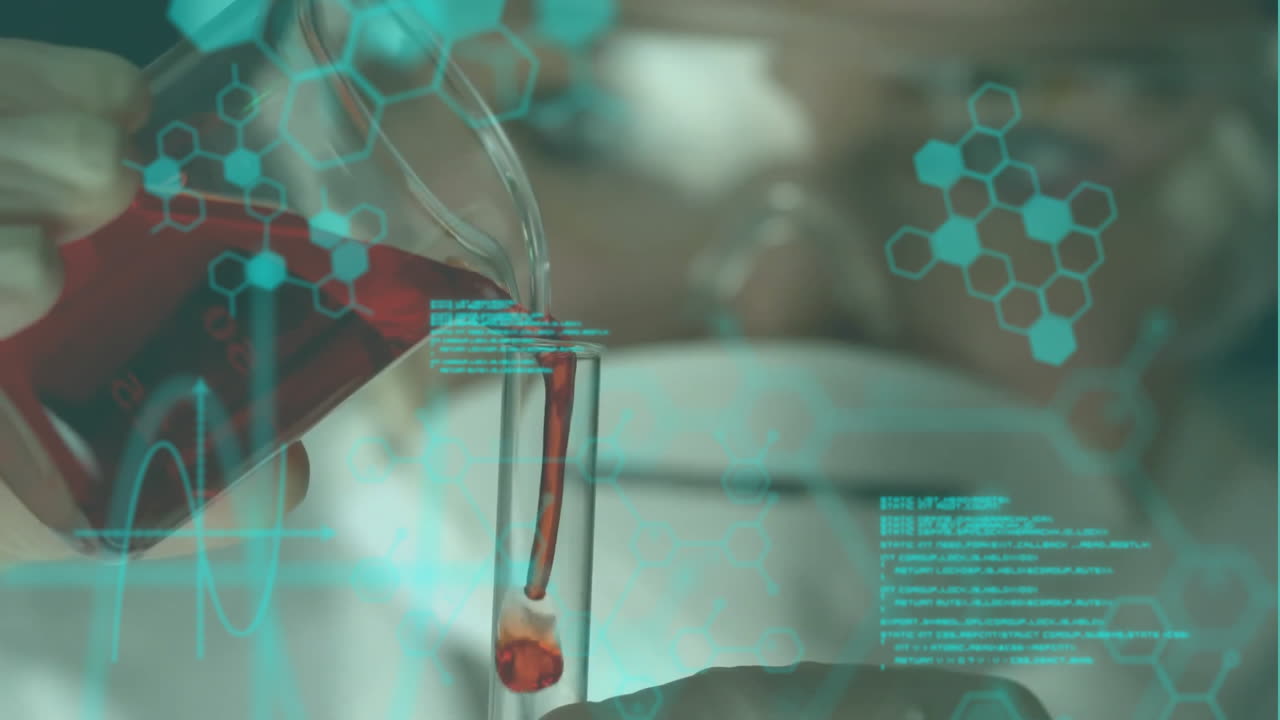 animación del procesamiento de datos científicos en el laboratorio