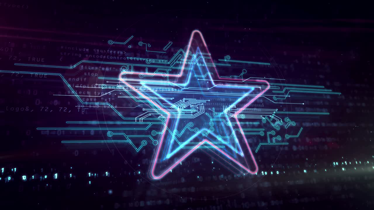 Star symbol abstract loopable animation