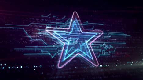 símbolo de estrella abstracto animación en bucle