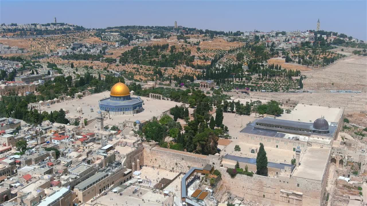 la vista aérea de jerusalén holy place, la ciudad vieja, 2022