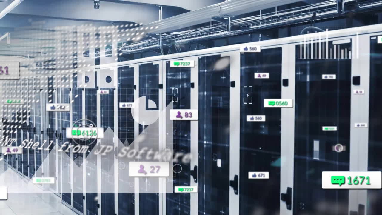 세계 지도의 애니메이션, 데이터 처리, 미디어 이온 및 컴퓨터 서버 을 통한 알림