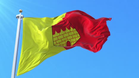 bandera de oujda en el bucle de marruecos