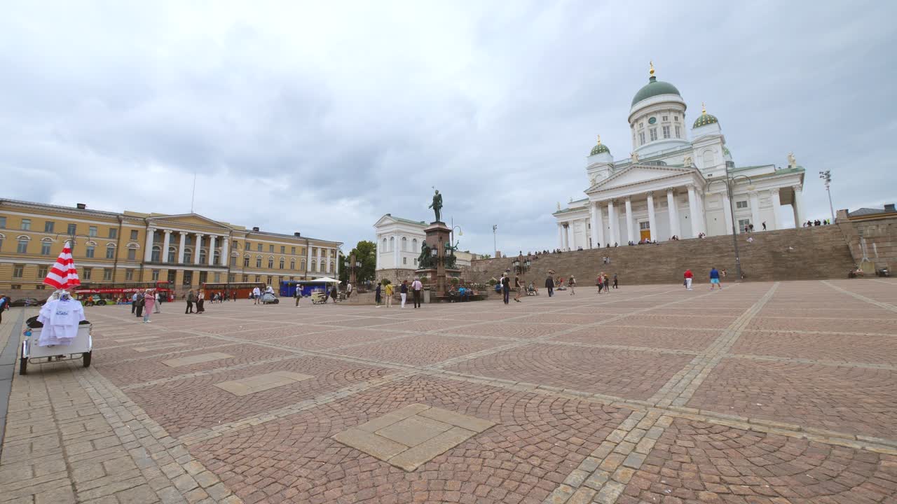 Helsinki Cathedral is the Finnish Evangelical Lutheran cathedral of the Diocese of Helsinki, located by the Senate square in Helsinki, Finland. It is a major landmark of the city.