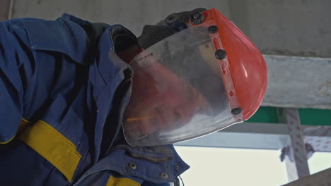 construction worker wearing safety gear