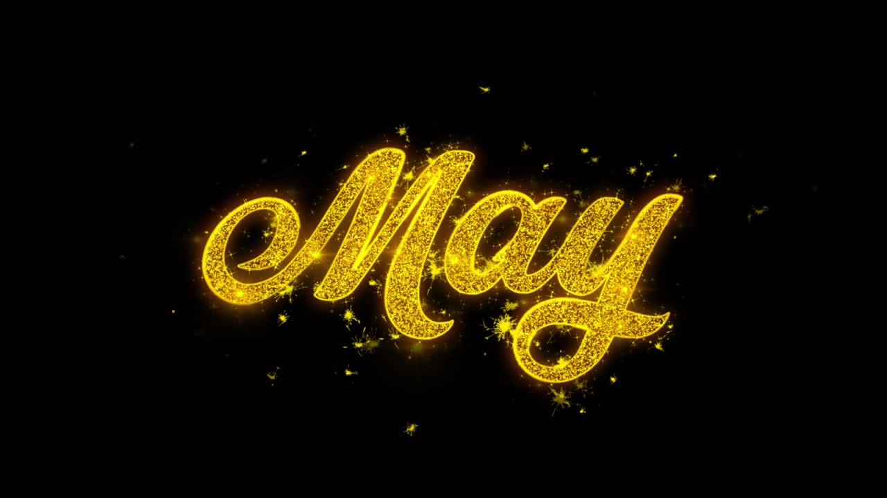 Sparkling Gold May Text