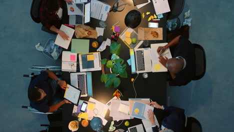 teamwork, meeting and collaboration by business