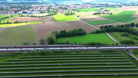 passenger train ice aerial drone 4k