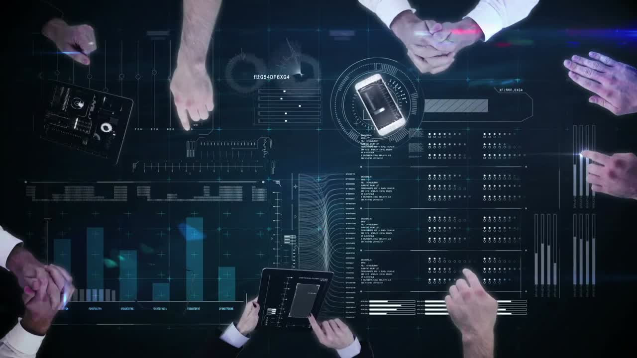 Business people hands working