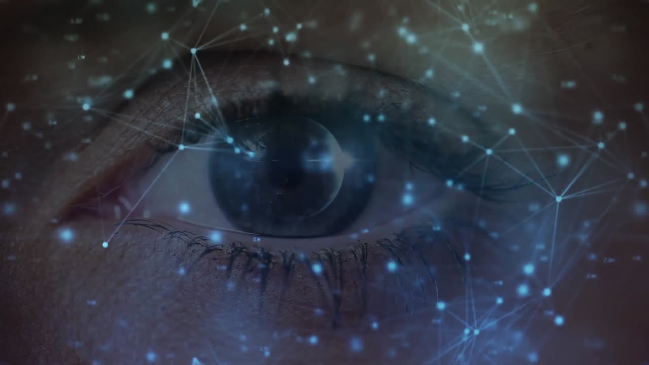 y líneas asimétricas del ojo