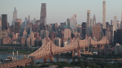 new york city's queensboro bridge at sunrise