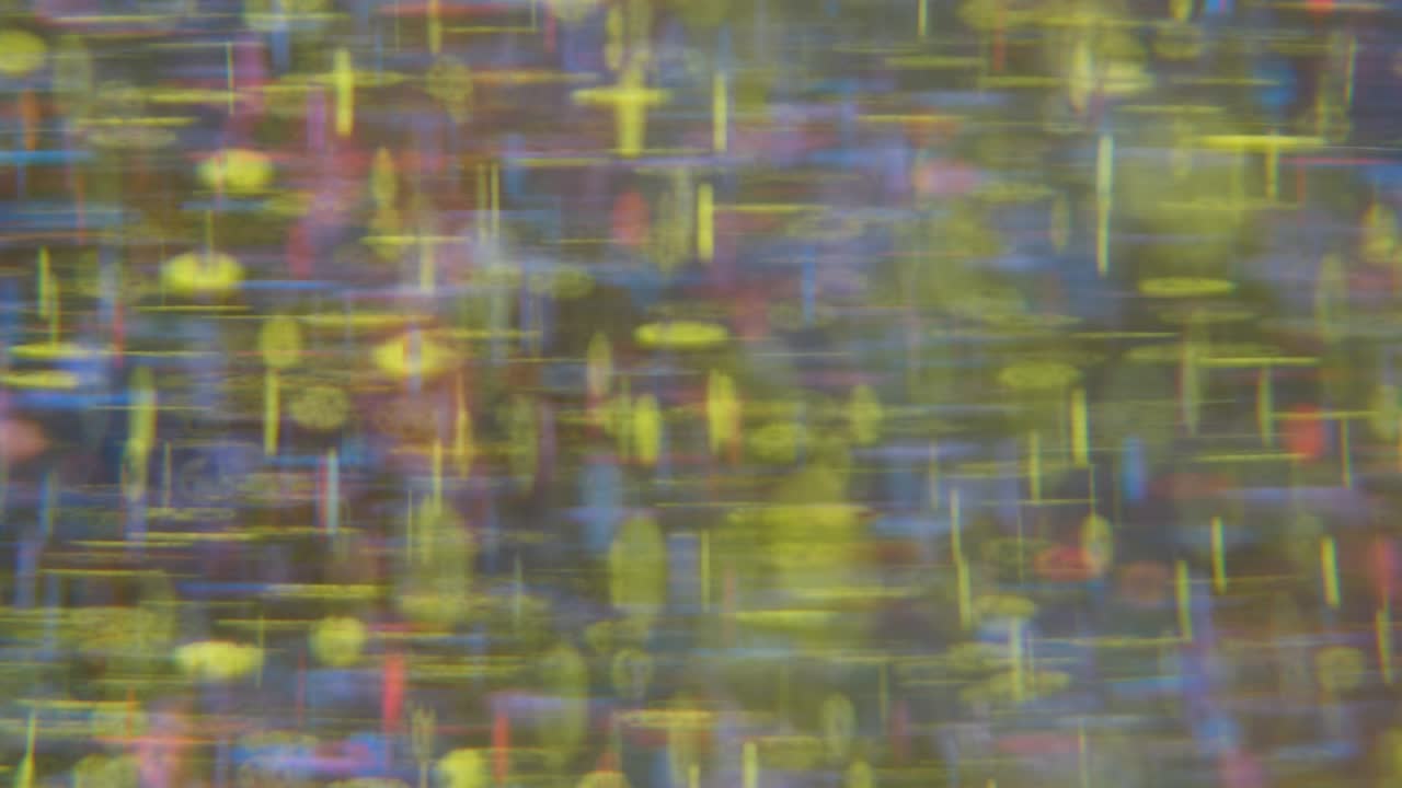 fondo retro festivo brillante. partículas de movimiento borroso caótico. planetas de la galaxia espacial. superficie en cámara lenta. bucle de fondo bokeh de efectos únicos de lente vintage de burbuja. superficie fantástica.