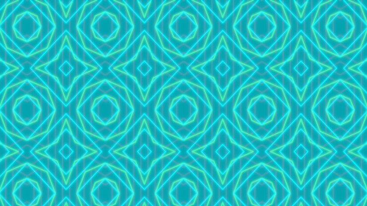 Animation of moving shapes on blue background