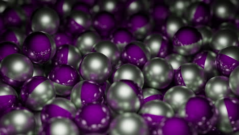 abstract background of purple and silver spheres