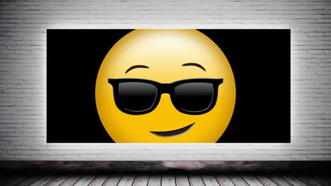 sonriente en el lienzo
