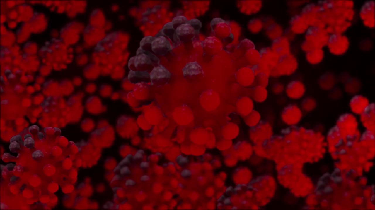 fondo de movimiento de animación de coronavirus
