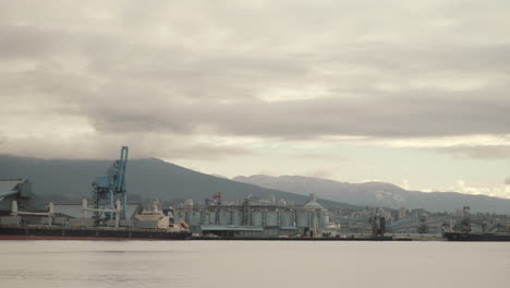 wide panning shot of industrial business located in north vancouver