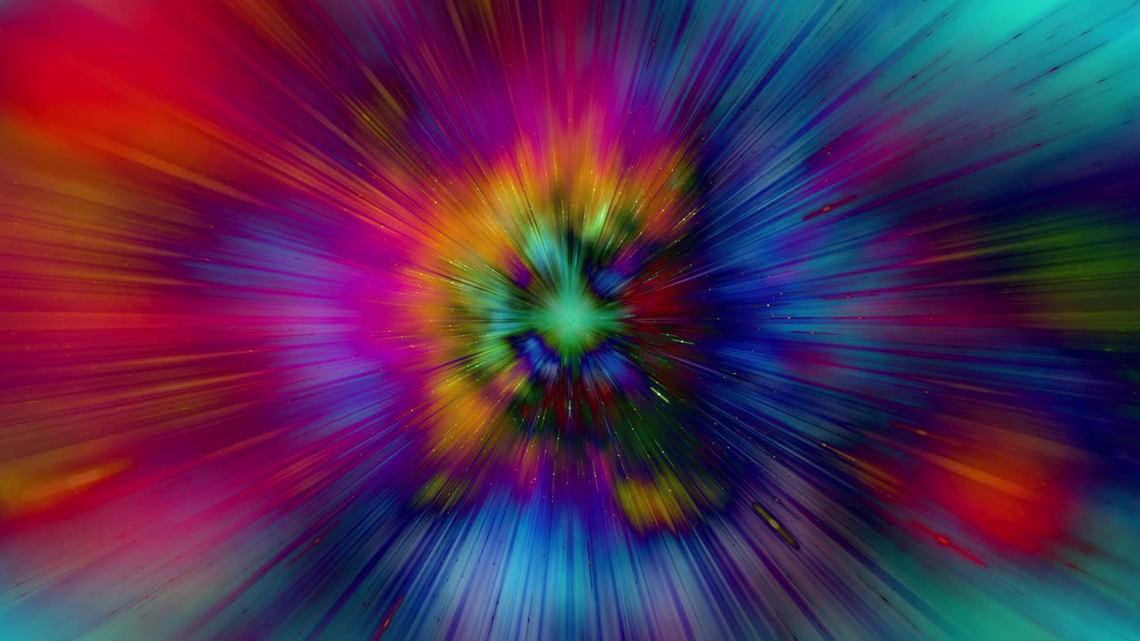 Viaggio attraverso un wormhole fantascientifico. Loop continuo 4K