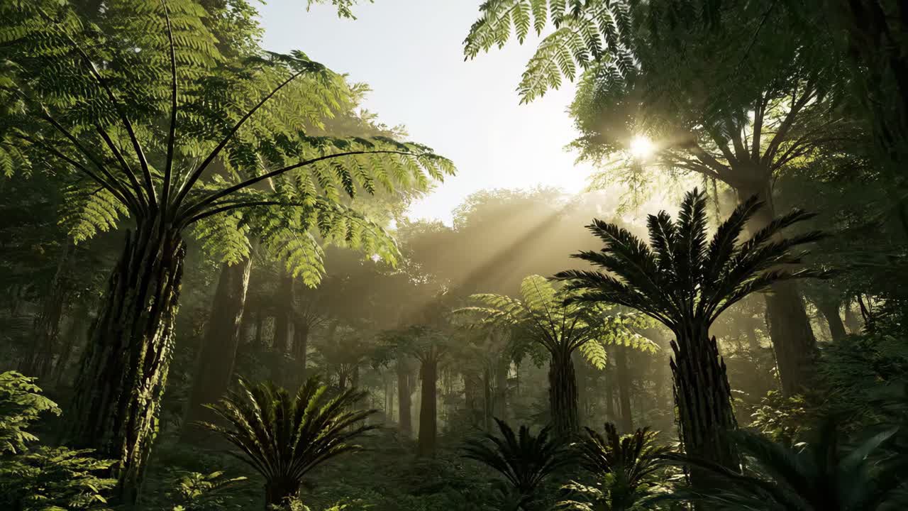 Lush Forest with Sunlight