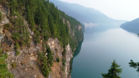 View-of-beautiful-mountain-ranges-and-lake-4k