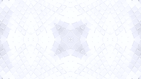 fondo abstracto geométrico blanco bajo como un efecto de vidriera o caleidoscopio en movimiento en 4k. animación 3d de bucle, imágenes sin costuras en el popular estilo bajo de poli. v4